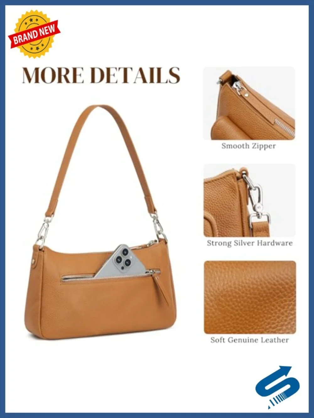 Pebbled Leather Hobo Bag for Women Crossbody Shoulder Purse with 6 Card Slots